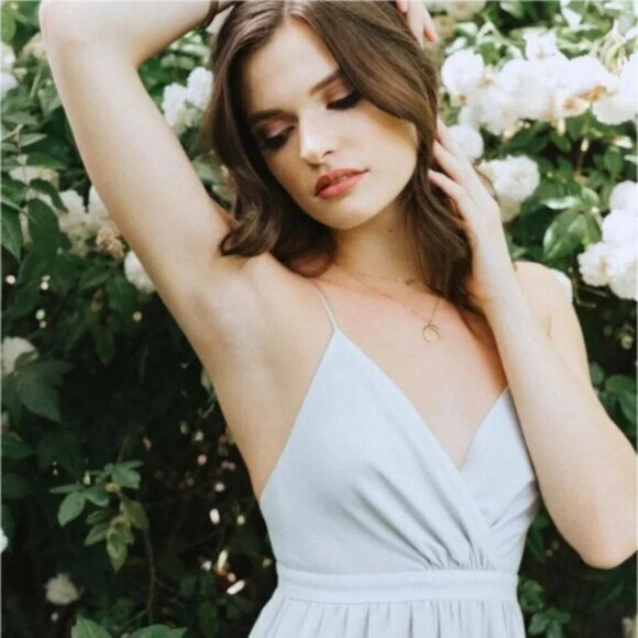 PARK & FIFTH Dove Grey Dress Maxi Wedding Guest 10 - Picture 4 of 15